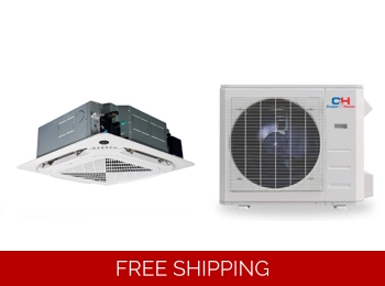 C&H 36K-Btu 20 SEER2 Cassette Mini Split Heat Pump (-13°F) 9.6 EER/10.3 HSPF (R454B)